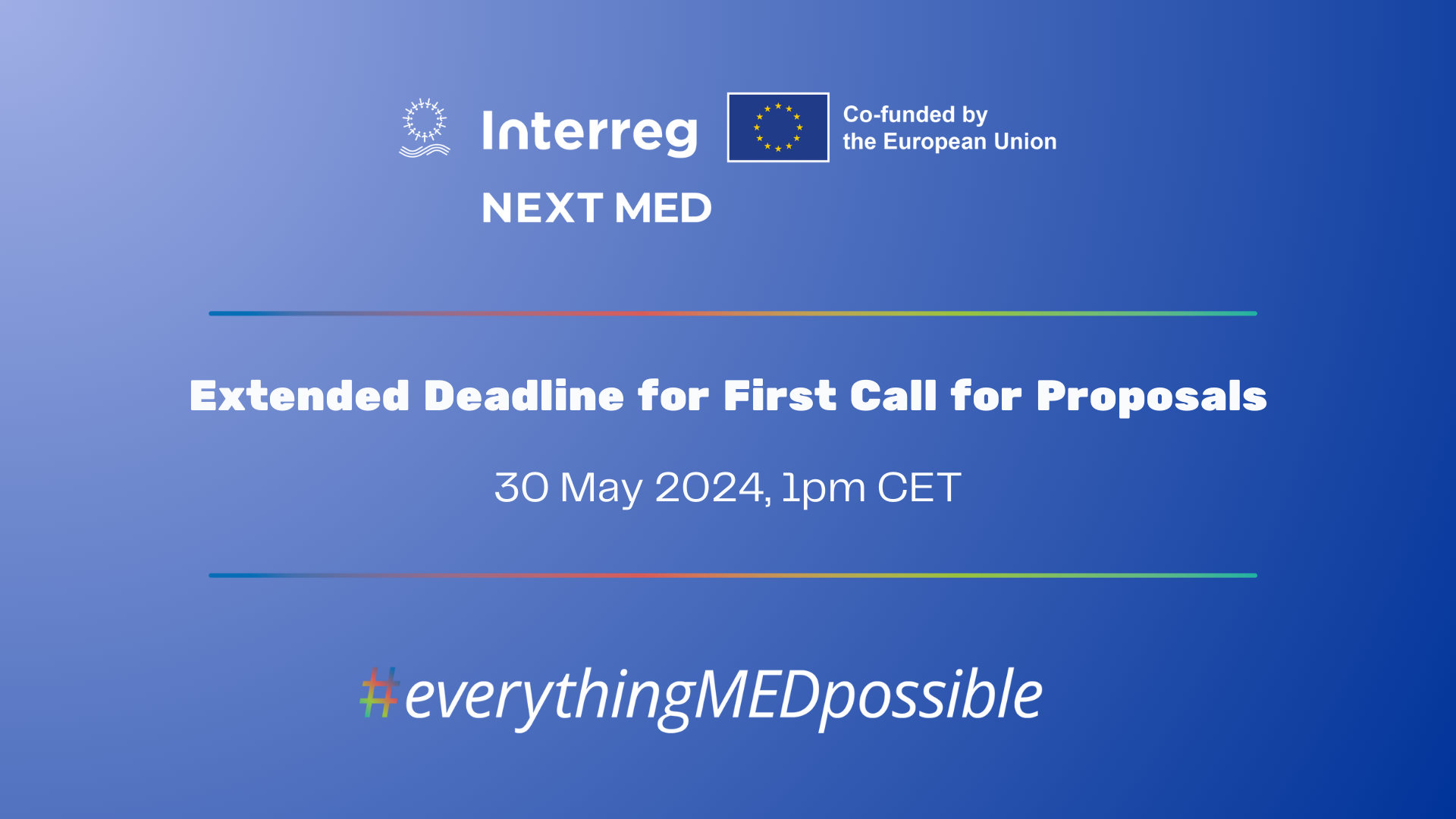 Extended Deadline for the Interreg NEXT MED First Call for Proposals