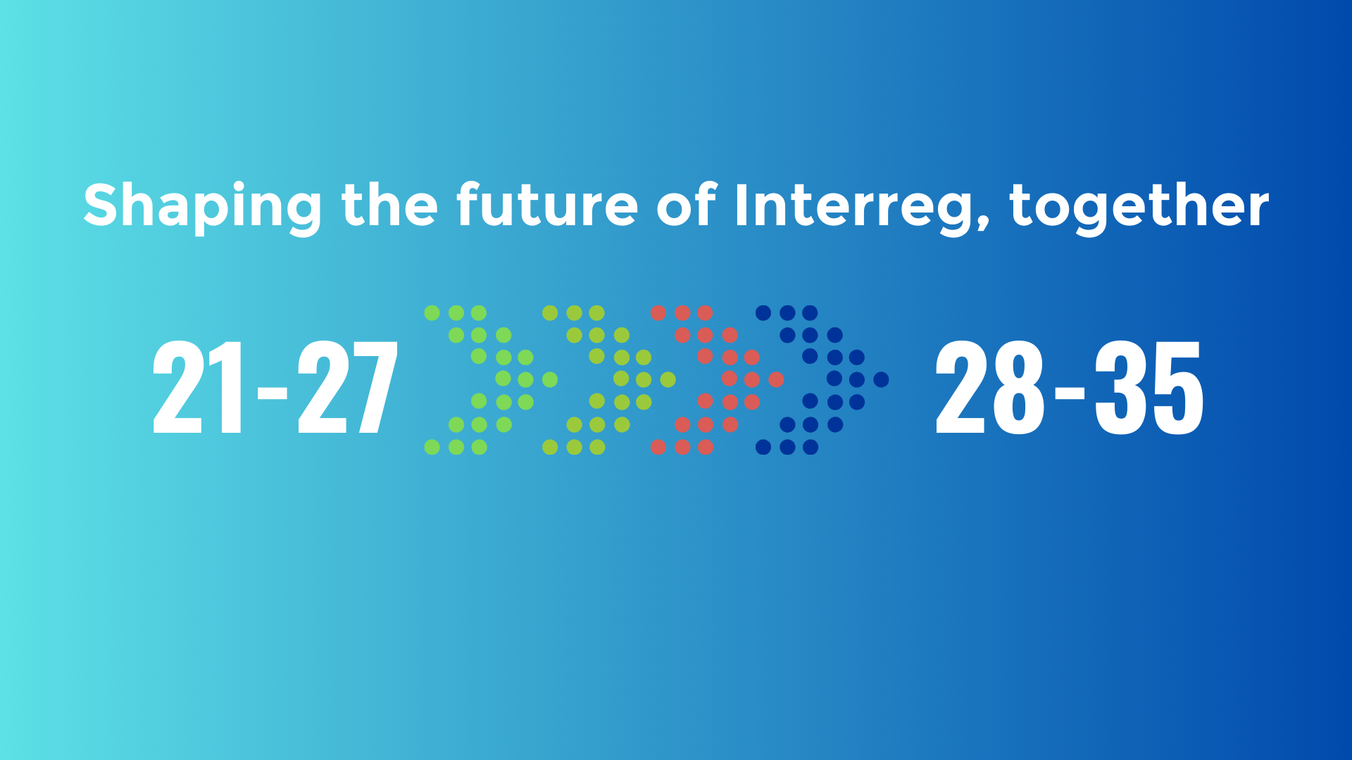 Help us shape the future of Interreg!