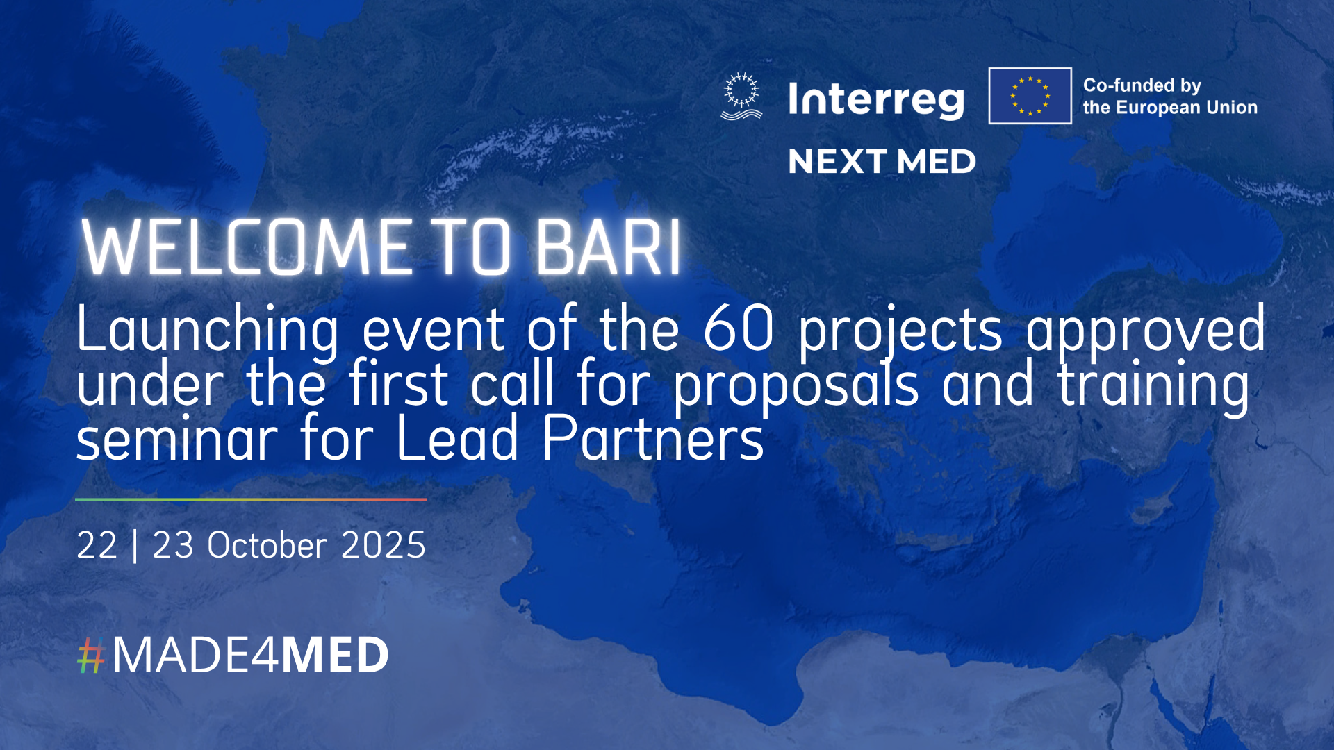 Interreg NEXT MED cooperation projects take off: Launch and training event in Bari