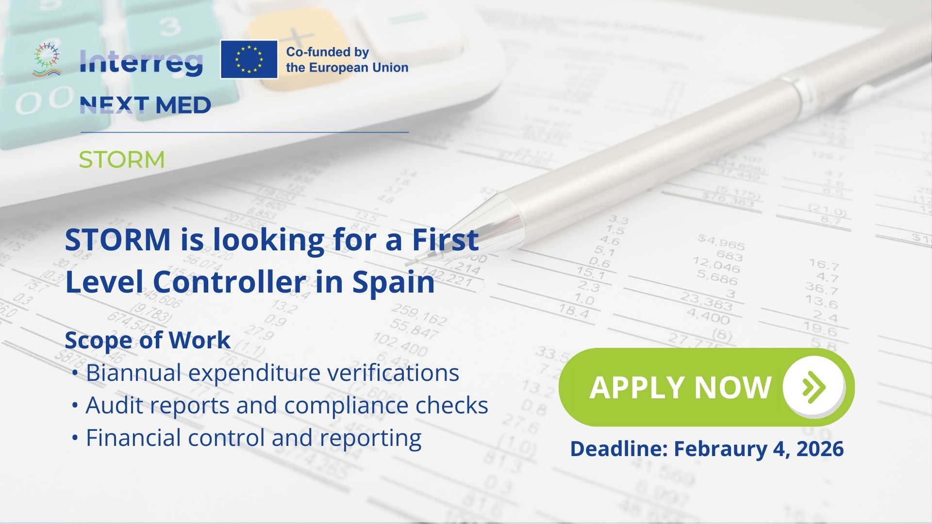 STORM is Calling for a First-Level Controller in Spain