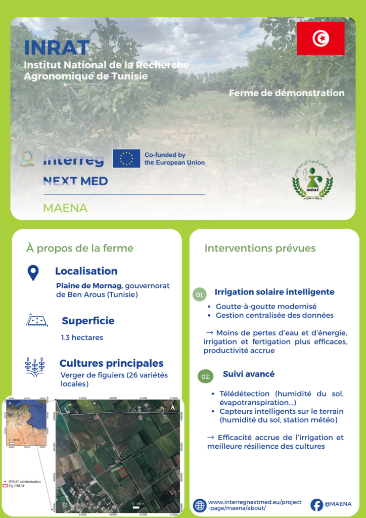 INRAT (Institut National de Recherche Agronomique de Tunis) demonstration farm infosheet in French