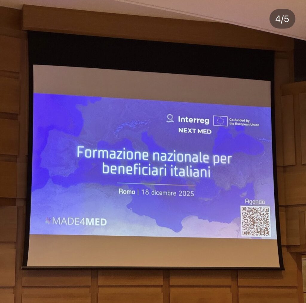 a photo taken of a slide of the visual support during the presentation