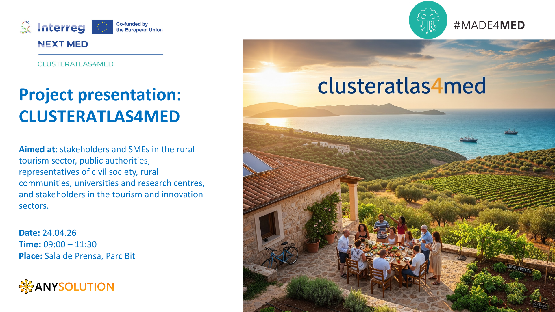 CLUSTERATLAS4MED heads to Mallorca: engaging stakeholders for the future of rural tourism (24 April)