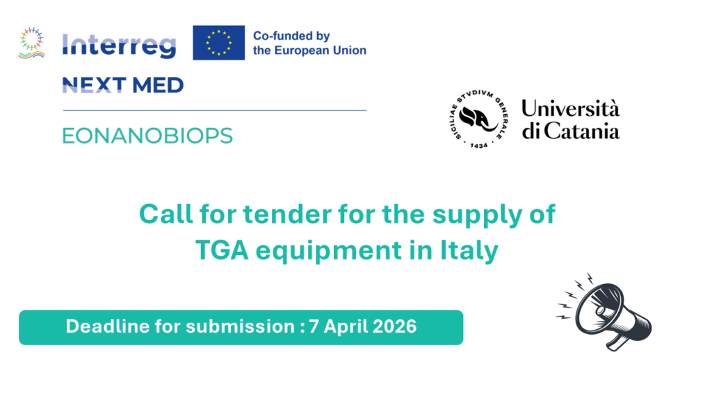 EONANOBIOPS launches a call for expressions of interest for TGA equipment supply in Italy