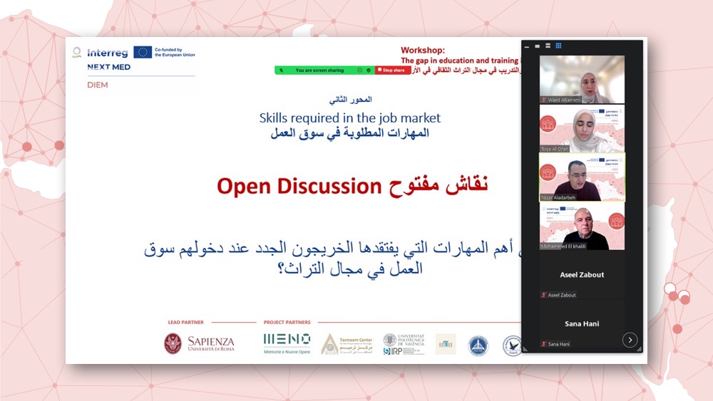 DIEM workshop in Jordan explores training needs in Cultural Heritage education through national gap analysis