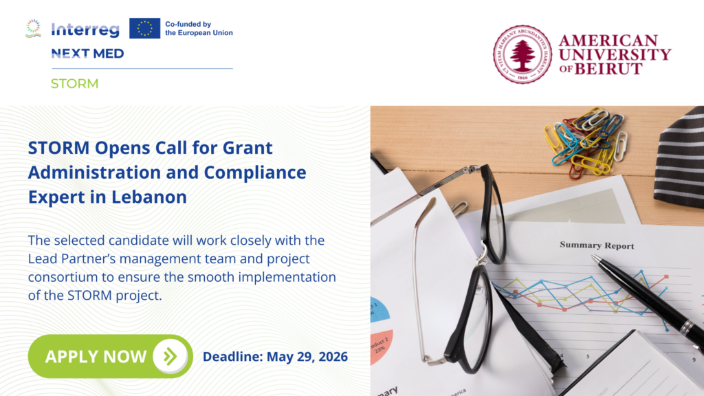 STORM Opens Call for Grant Administration and Compliance Expert in Lebanon