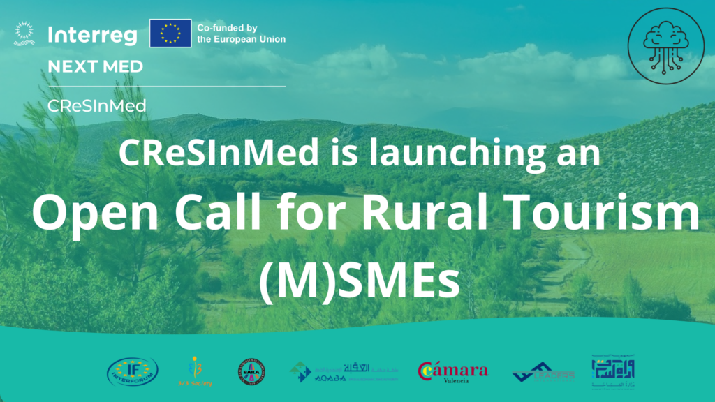 CReSInMed launches an Open Call for Rural Tourism (M)SMEs across the Mediterranean