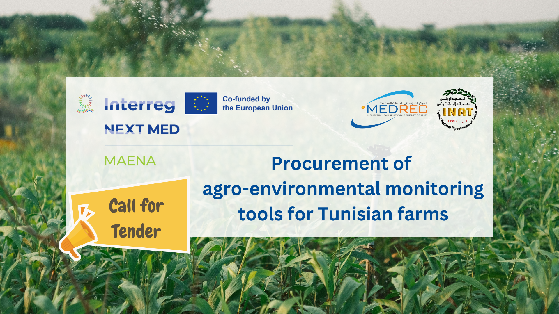 MAENA to implement agro-environmental monitoring tools for tunisian farms