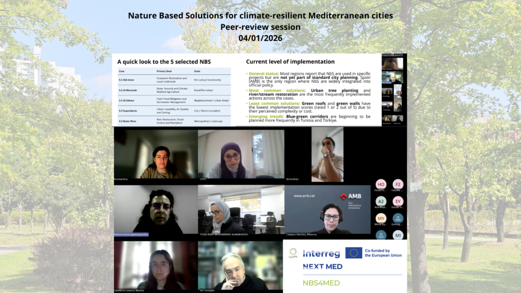 NBS4MED partners peer reviewed Nature-Based Solutions across the Mediterranean