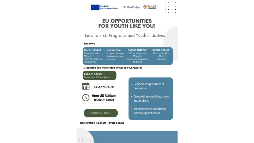 Let’s Talk EU Programmes and Youth Initiatives: Regional Youth Dialogue on EU-Funded Opportunities Let’s Talk EU Programmes and Youth Initiatives: Regional Youth Dialogue on EU-Funded Opportunities
